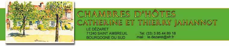 chambres d'hôtes bourgogne dezaret banniere